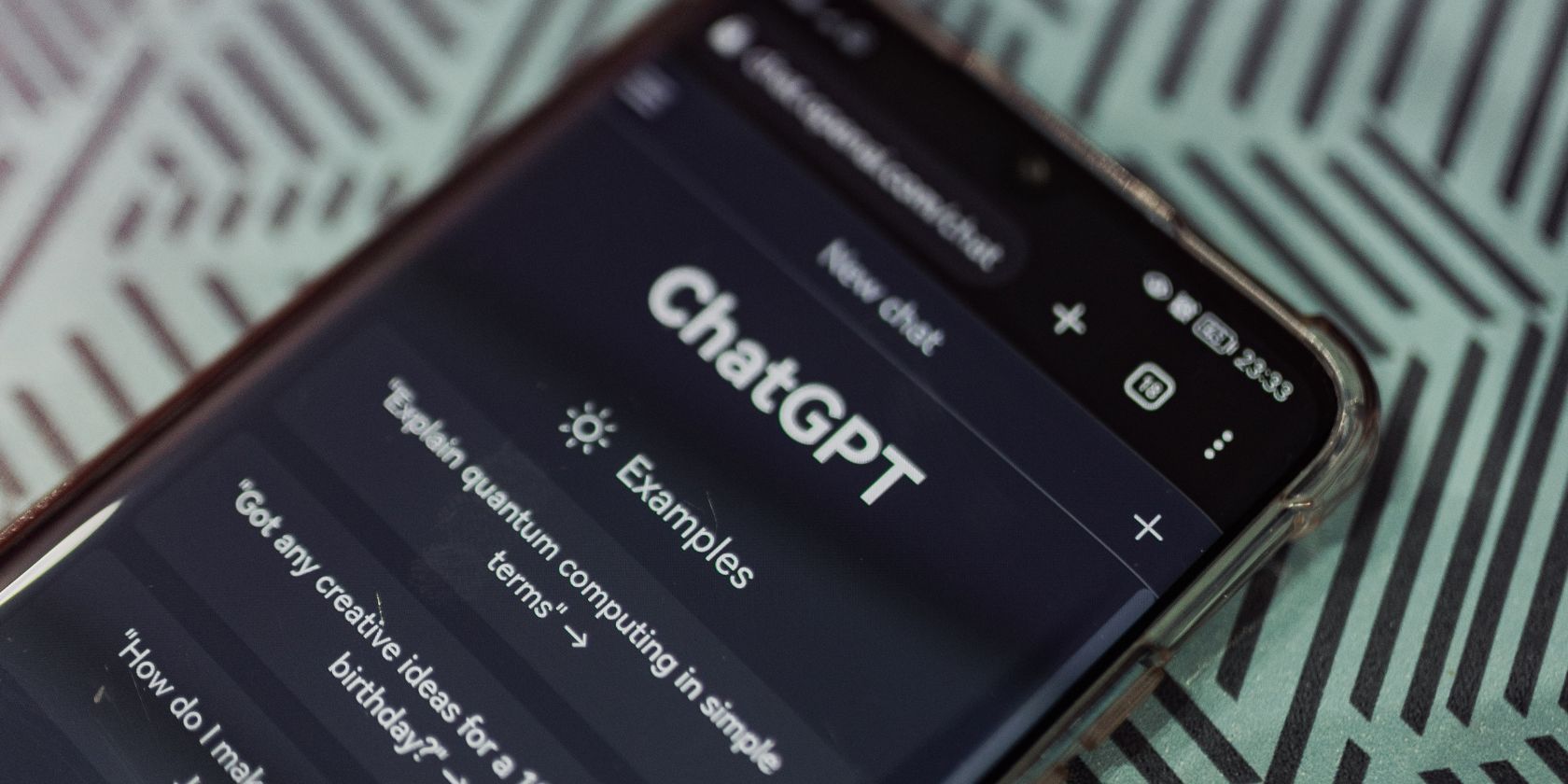 image of chatgpt open on smartphone screen