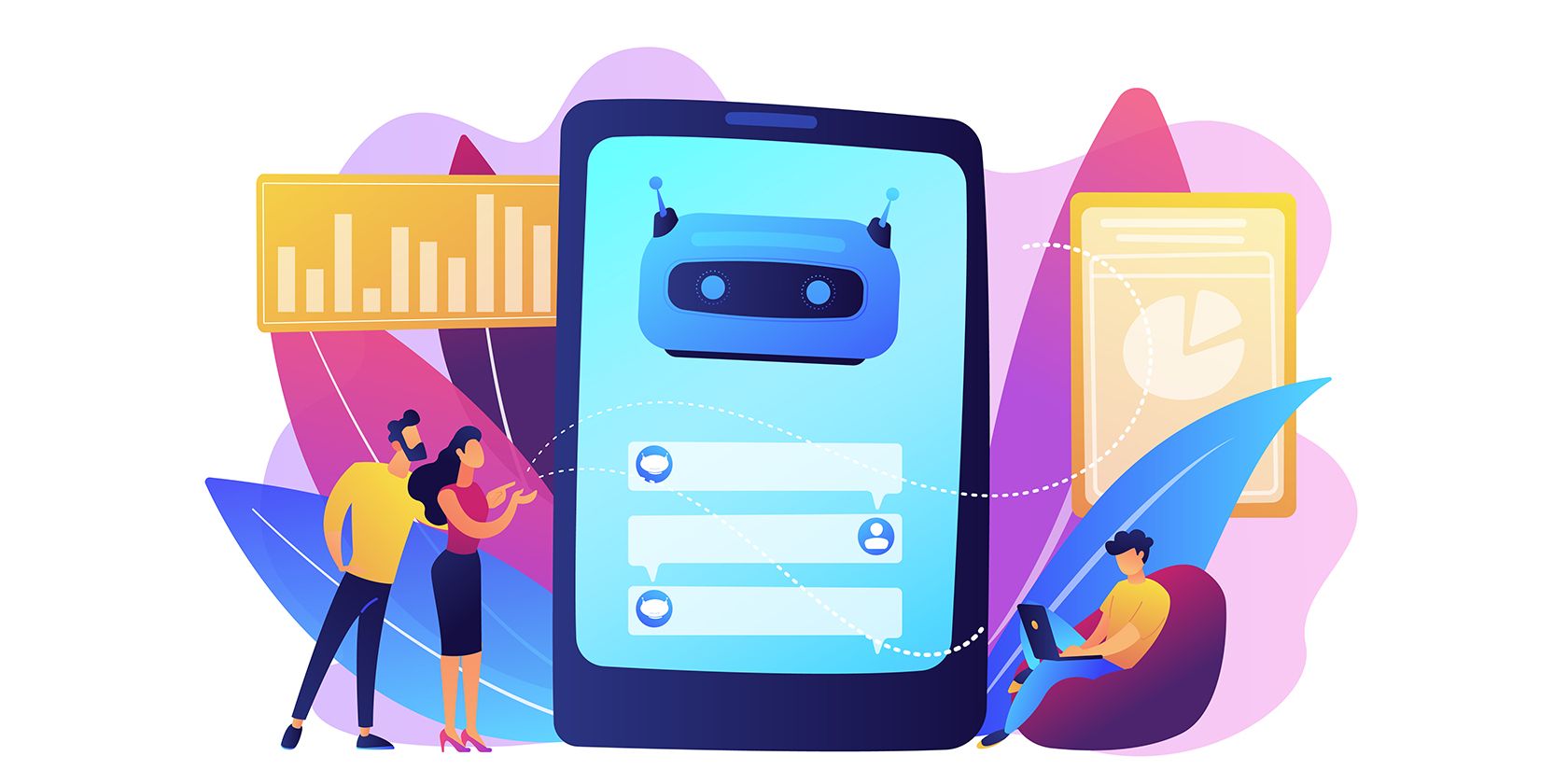 Concept illustration of AI personal assistants