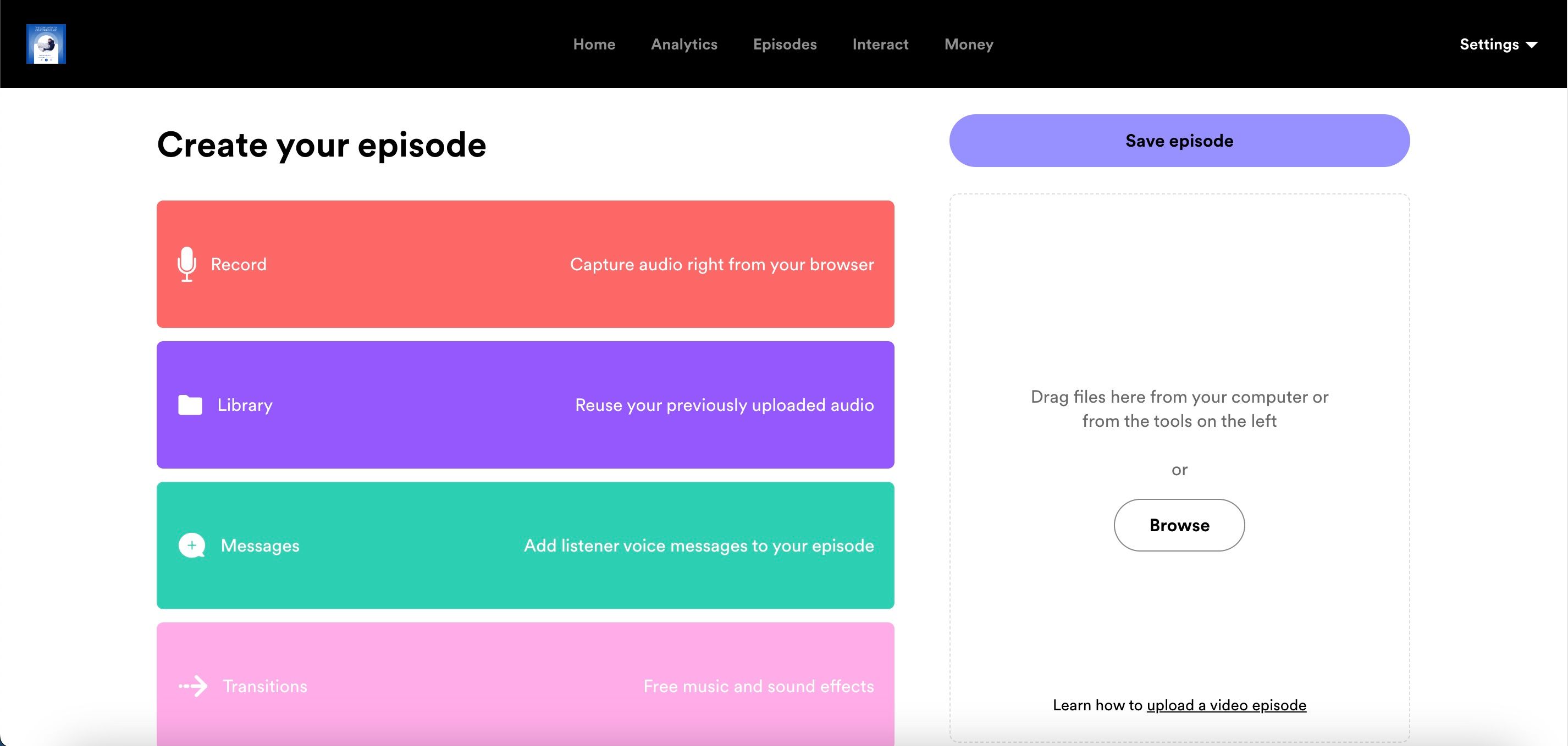 How to Create an Episode in Spotify for Podcasters