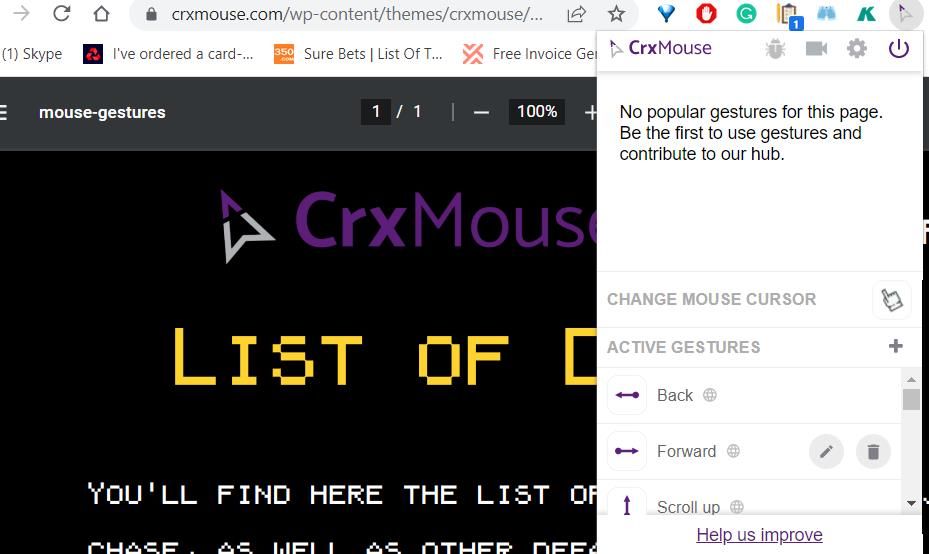 پسوند CrxMouse برای کروم