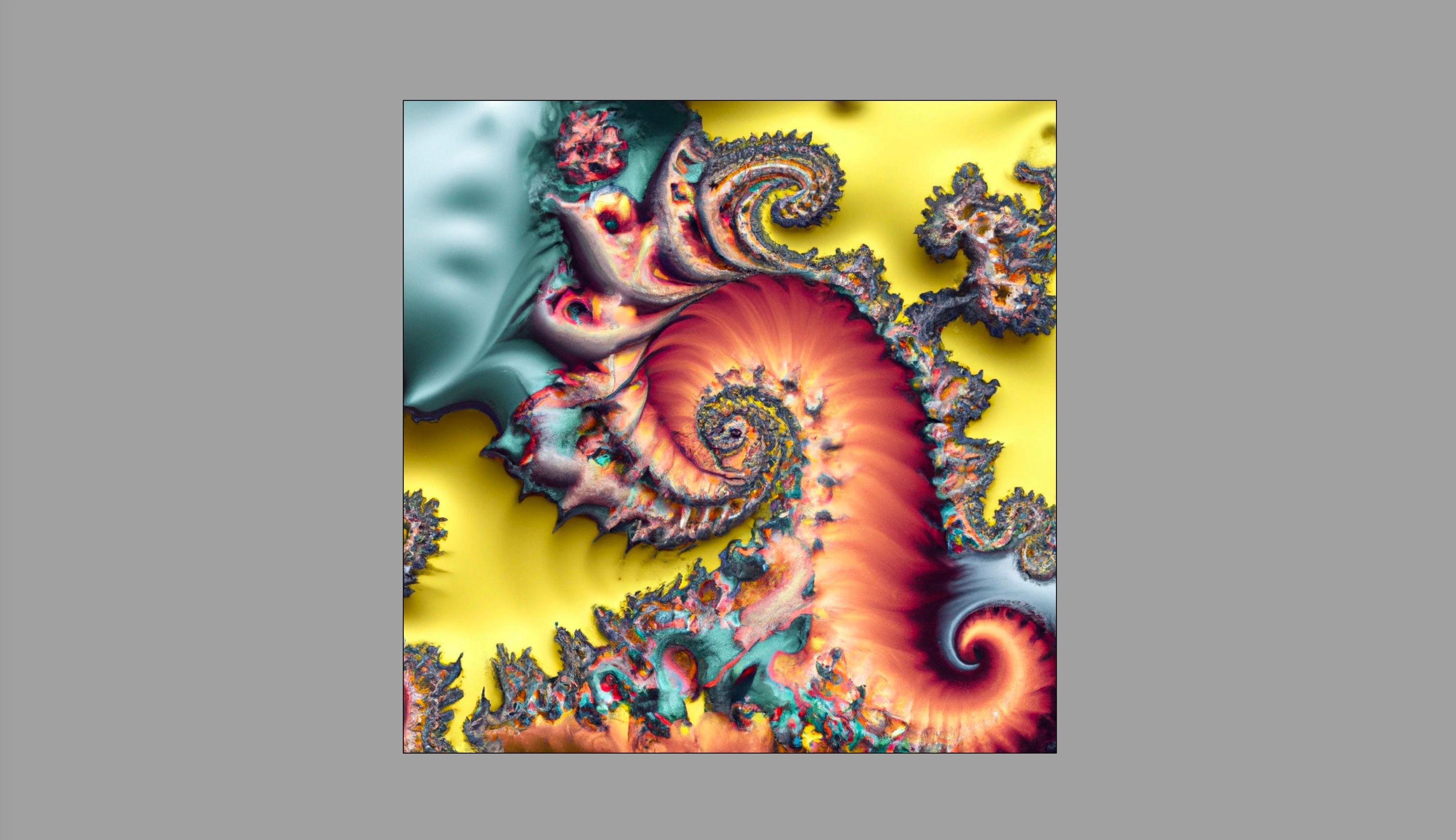 Imagem gerada por IA de arte fractal feita usando Dall-E