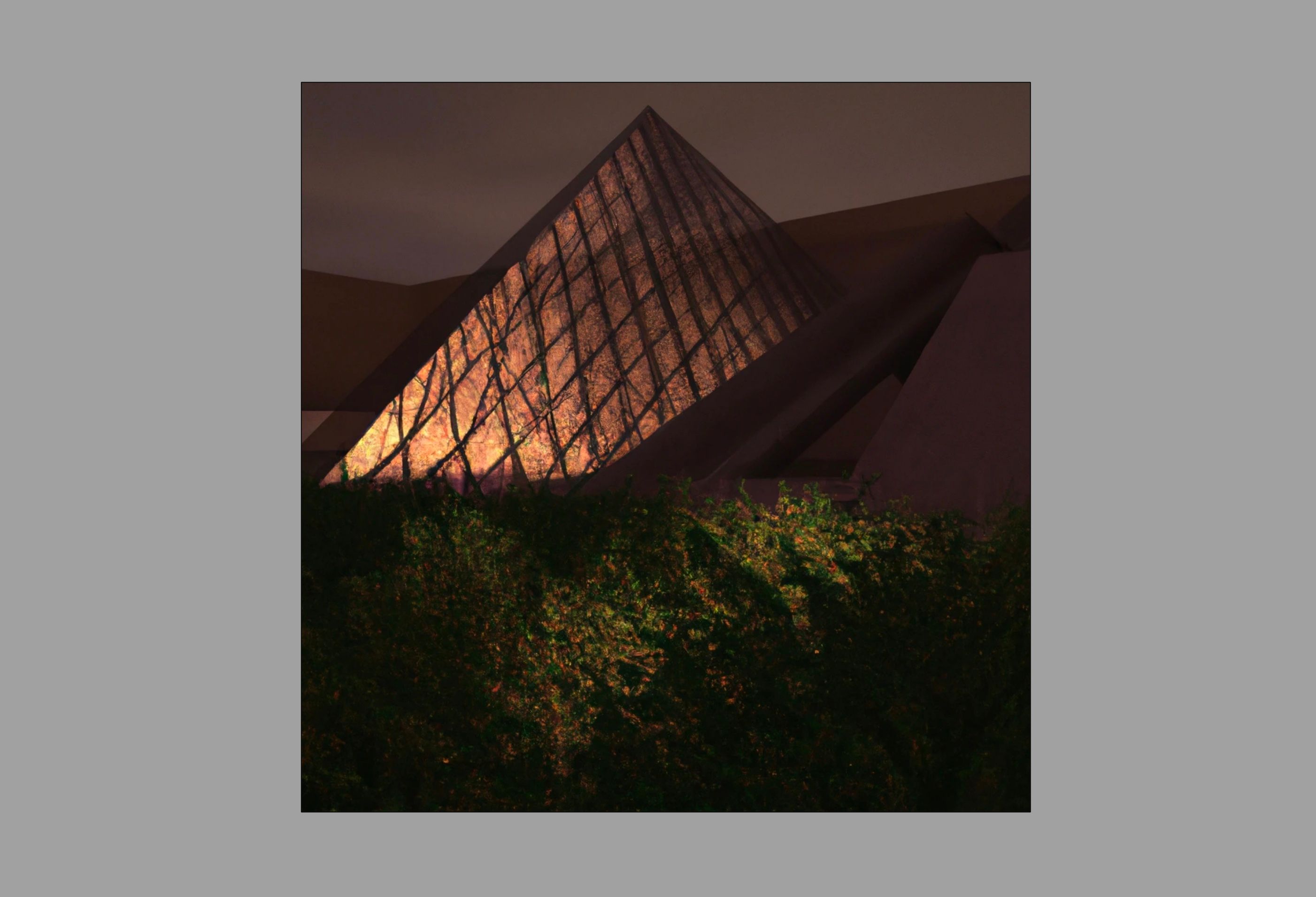 Uma imagem gerada por IA do Louvre em Paris criada com Dall-E