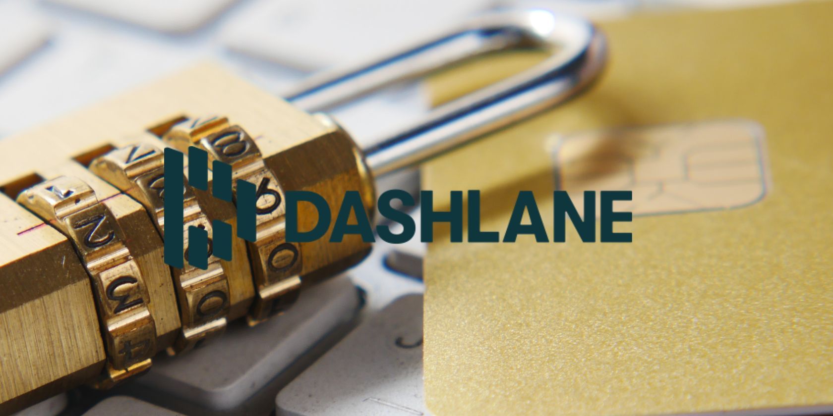 dashlane logo in front of payment card and padlock