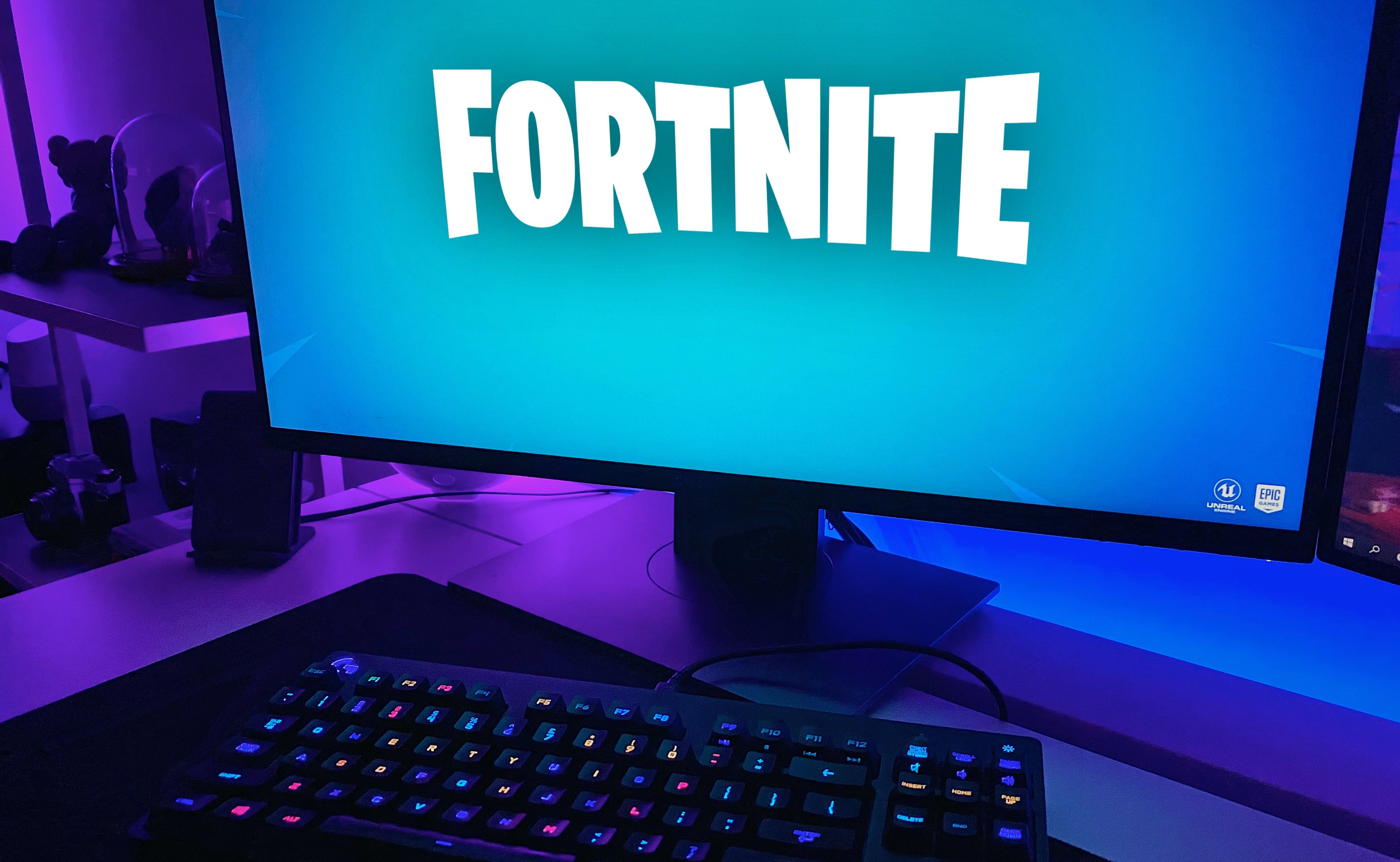 Fortnite being opened on a computer