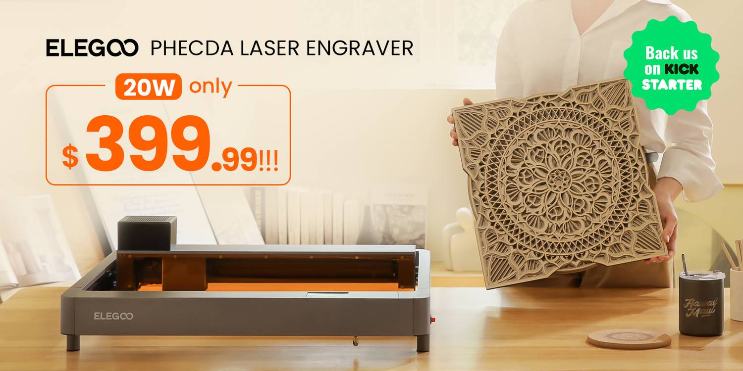 Transform Your DIY Creations with the ELEGOO PHECDA Laser Engraver & Cutter
