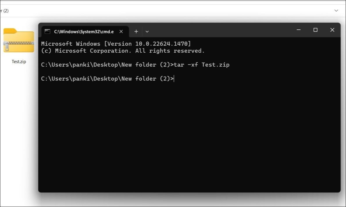 Extract ZIP File With Command Prompt