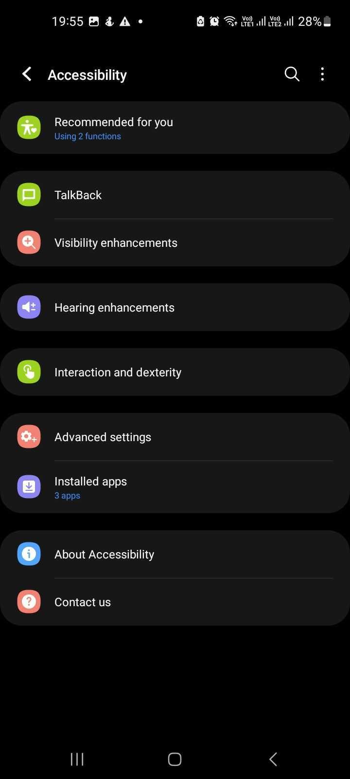 find talkback in accessibility settings
