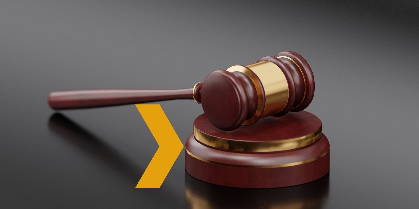 A wooden gavel with the Plex logo superimposed onto the image