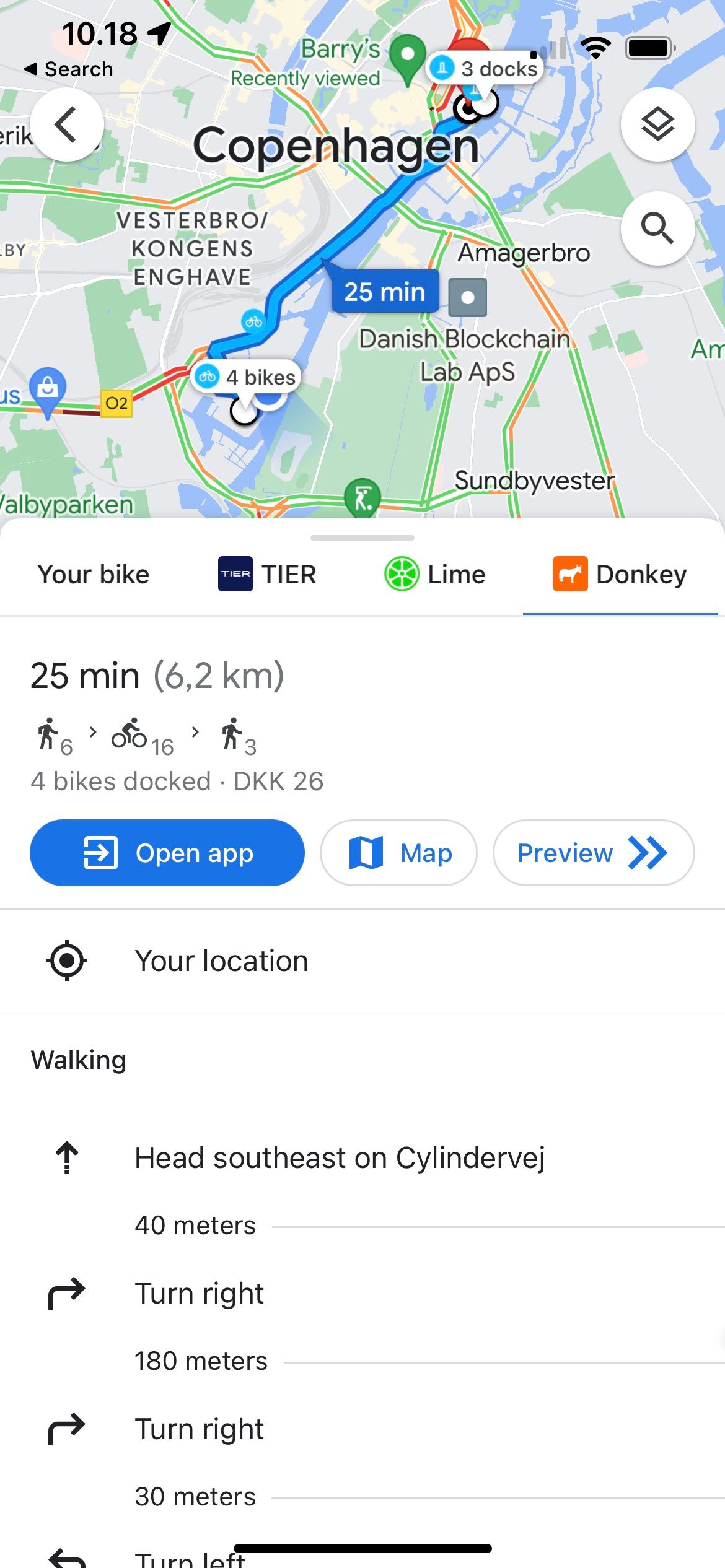 Google Maps Bike Rental Integration