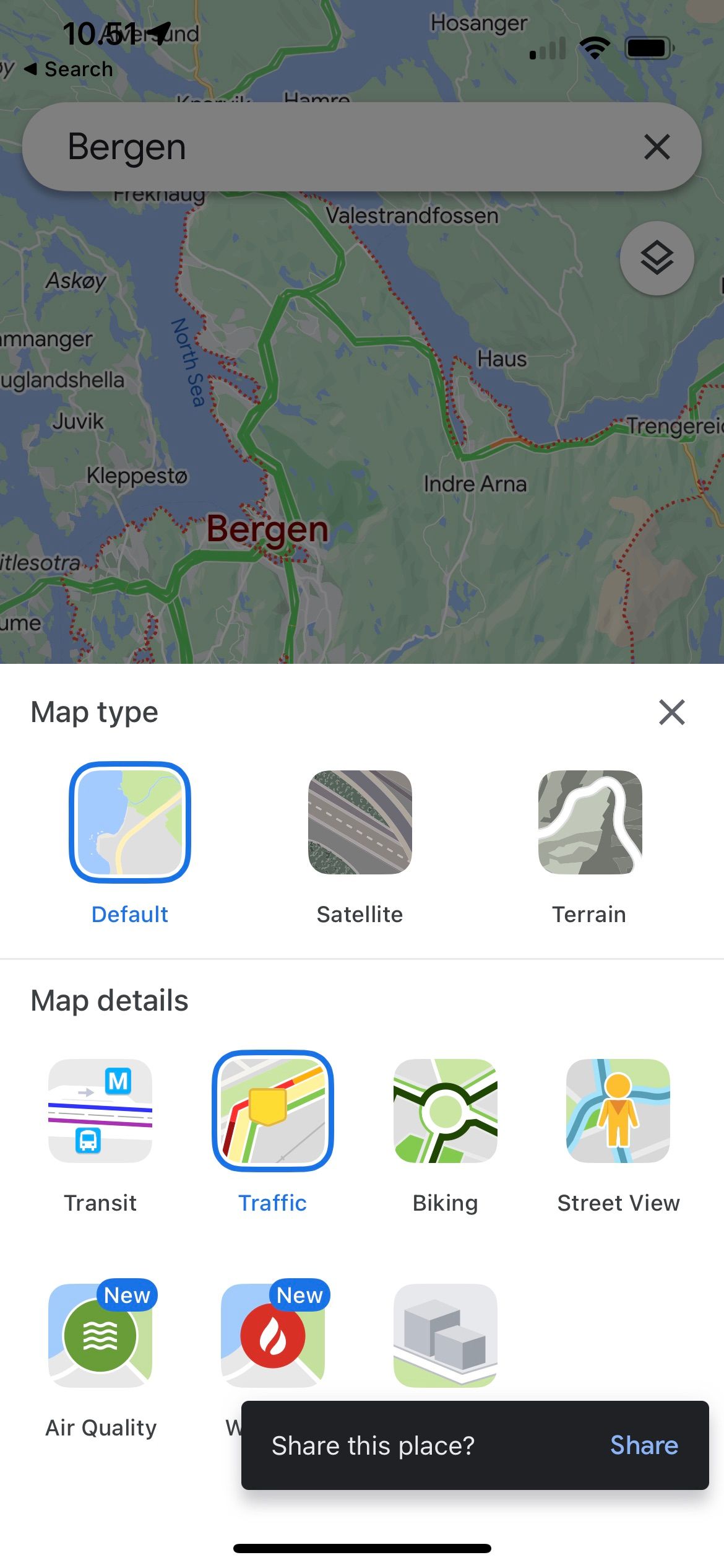 Google Maps Mapping Options