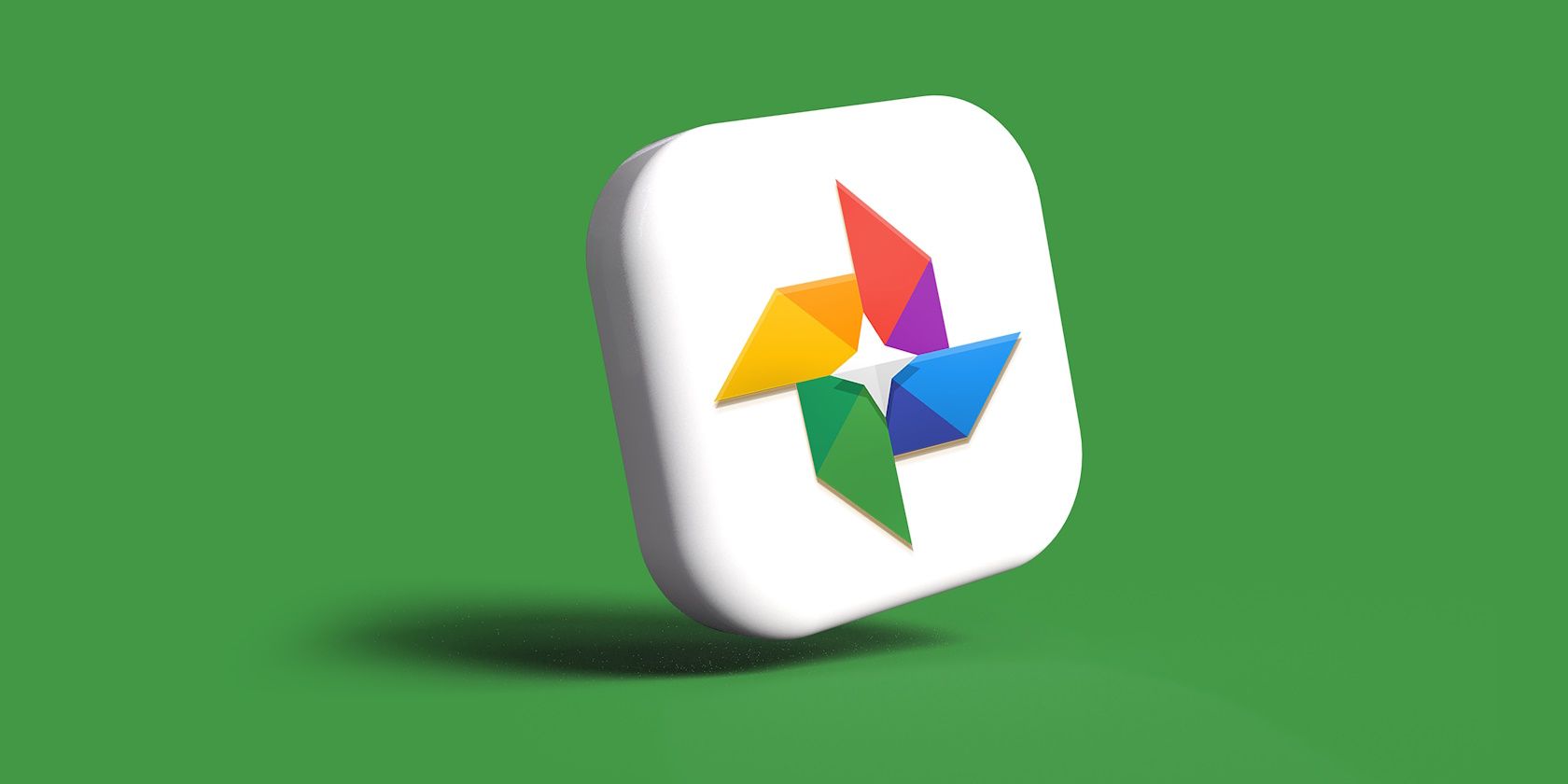 A 3D representation of the Google Photos app icon 