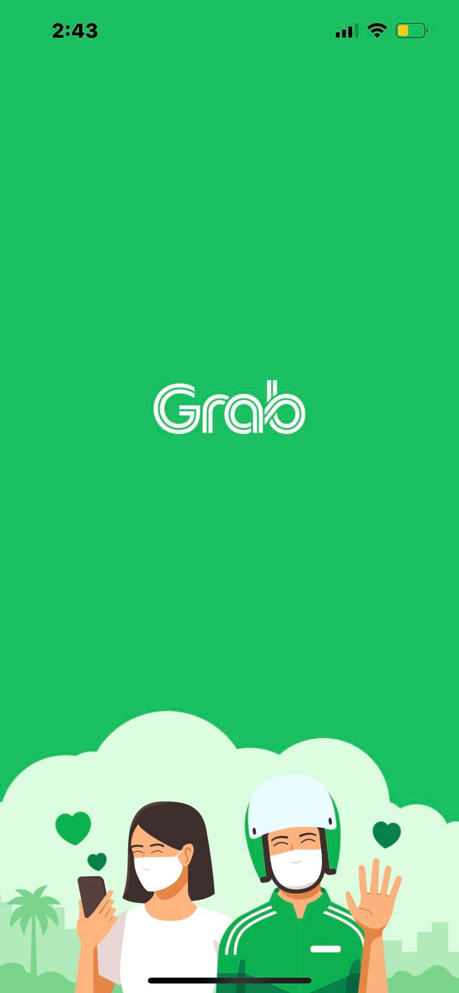 Opening the Grab App on iOS