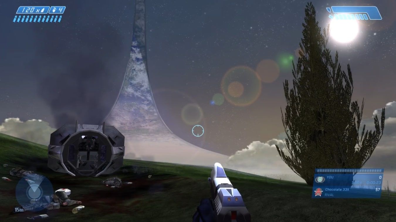 Ảnh chụp màn hình cấp độ đầu tiên từ Halo Combat Evolved được chụp qua Halo The Master Chief Collection trên Xbox Series X 