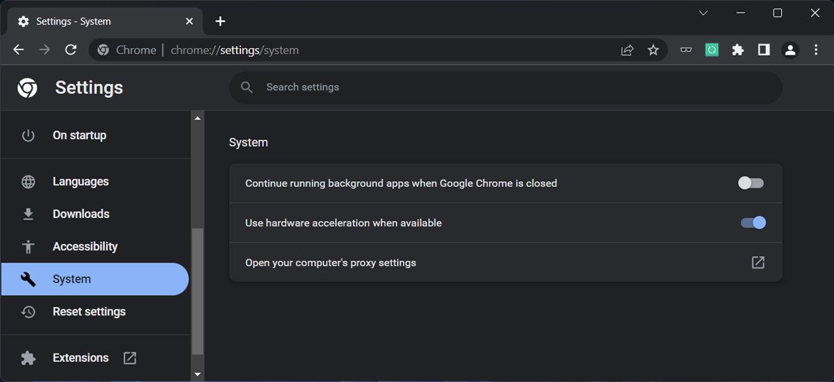 Désactiver la fonction d'accélération matérielle de Google Chrome