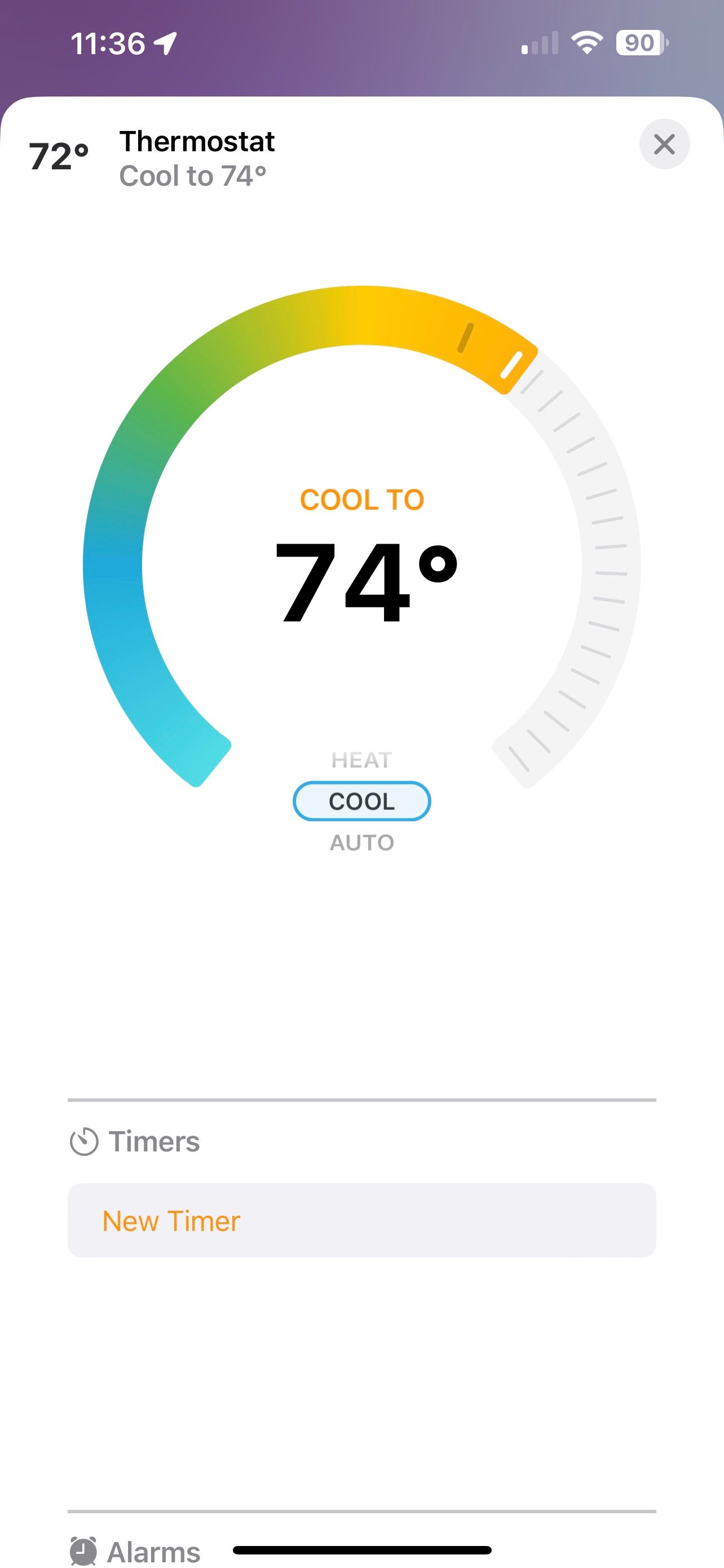 iOS 16 Home App Thermostat Controls