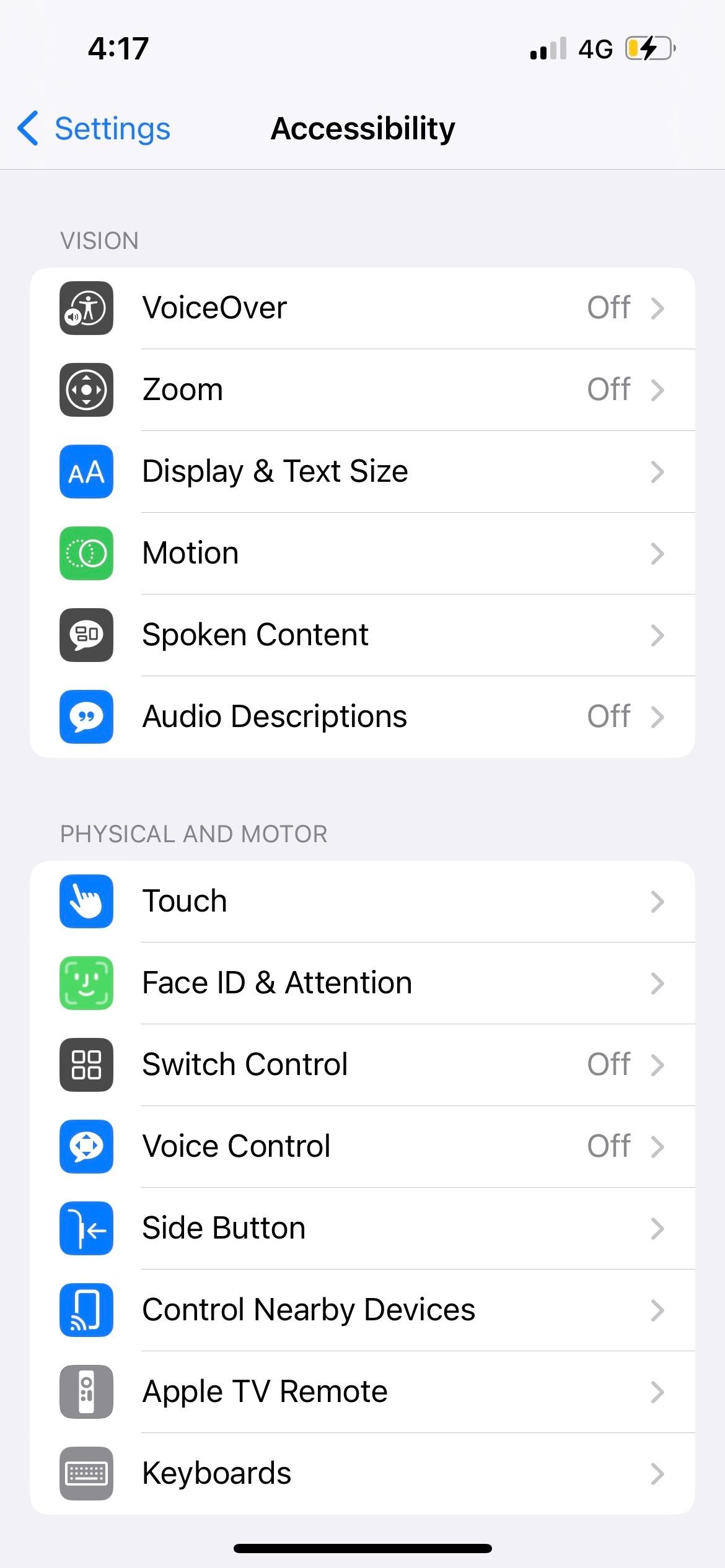 iphone accessibility settings