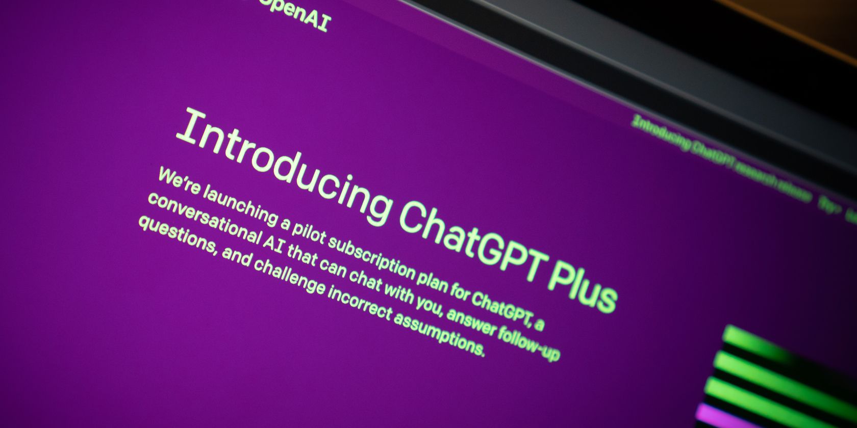 introducing chatgpt plus on laptop screen feature