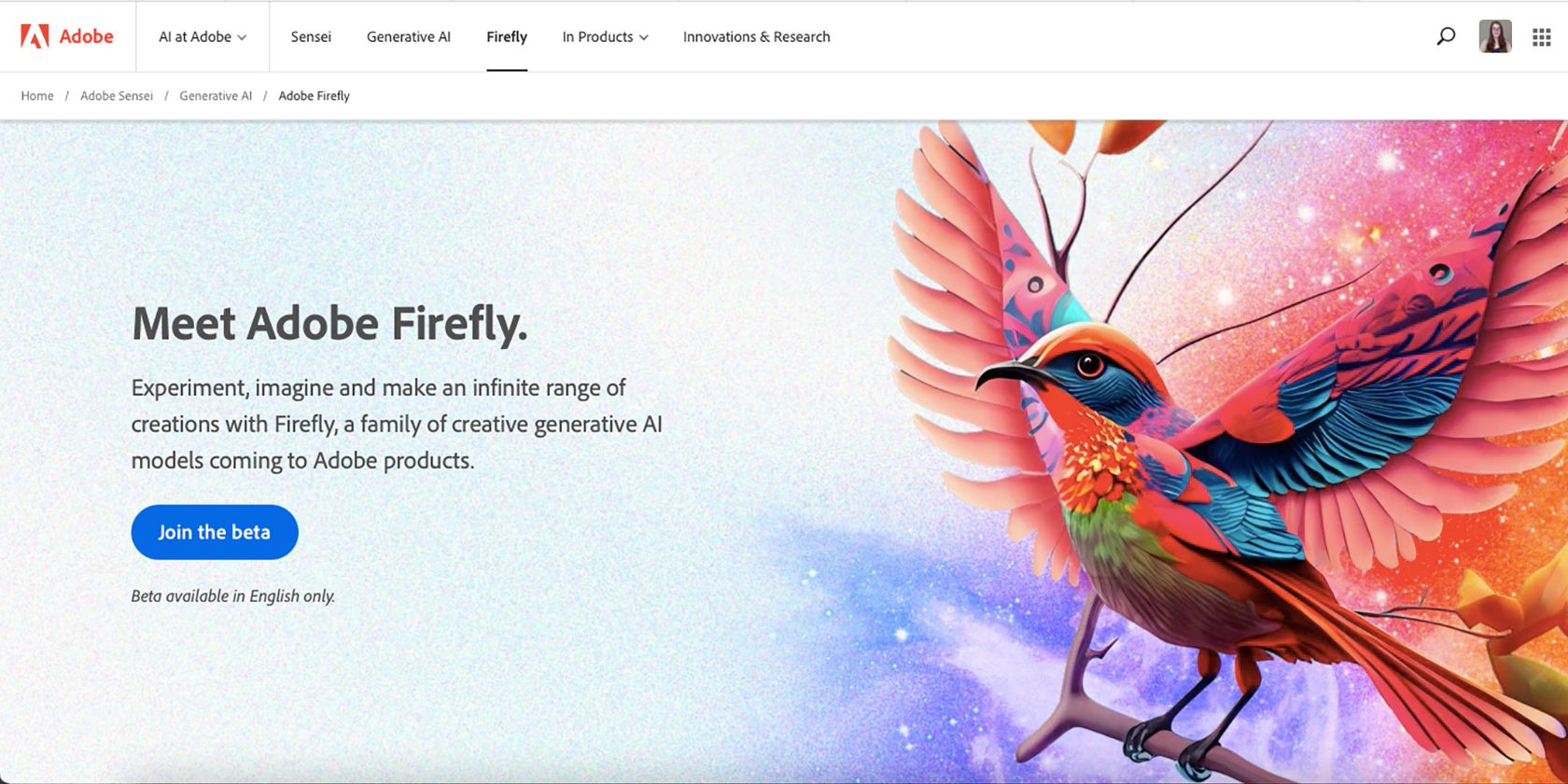 Adobe Firefly به نسخه بتا بپیوندید.