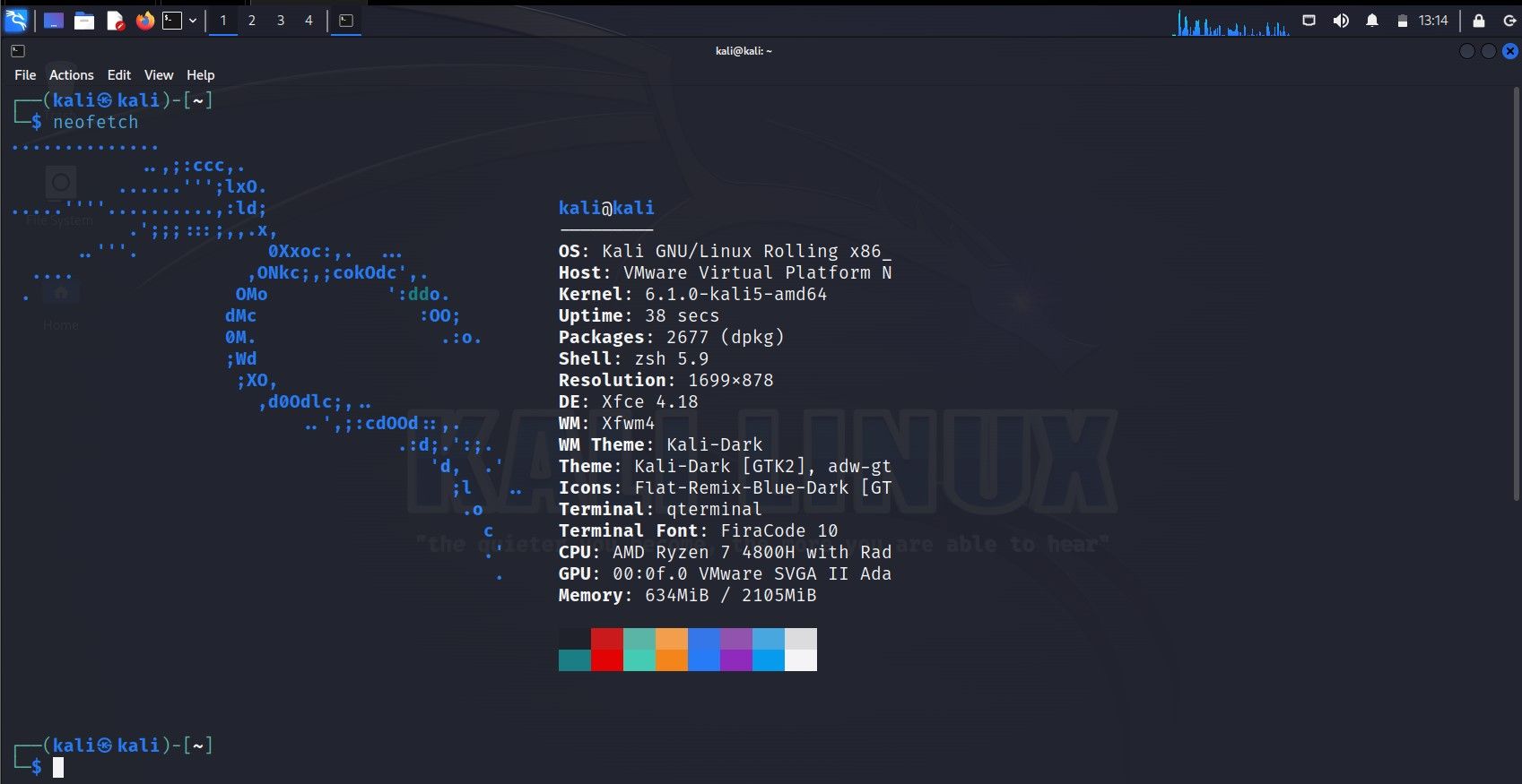 Bureau Kali Linux