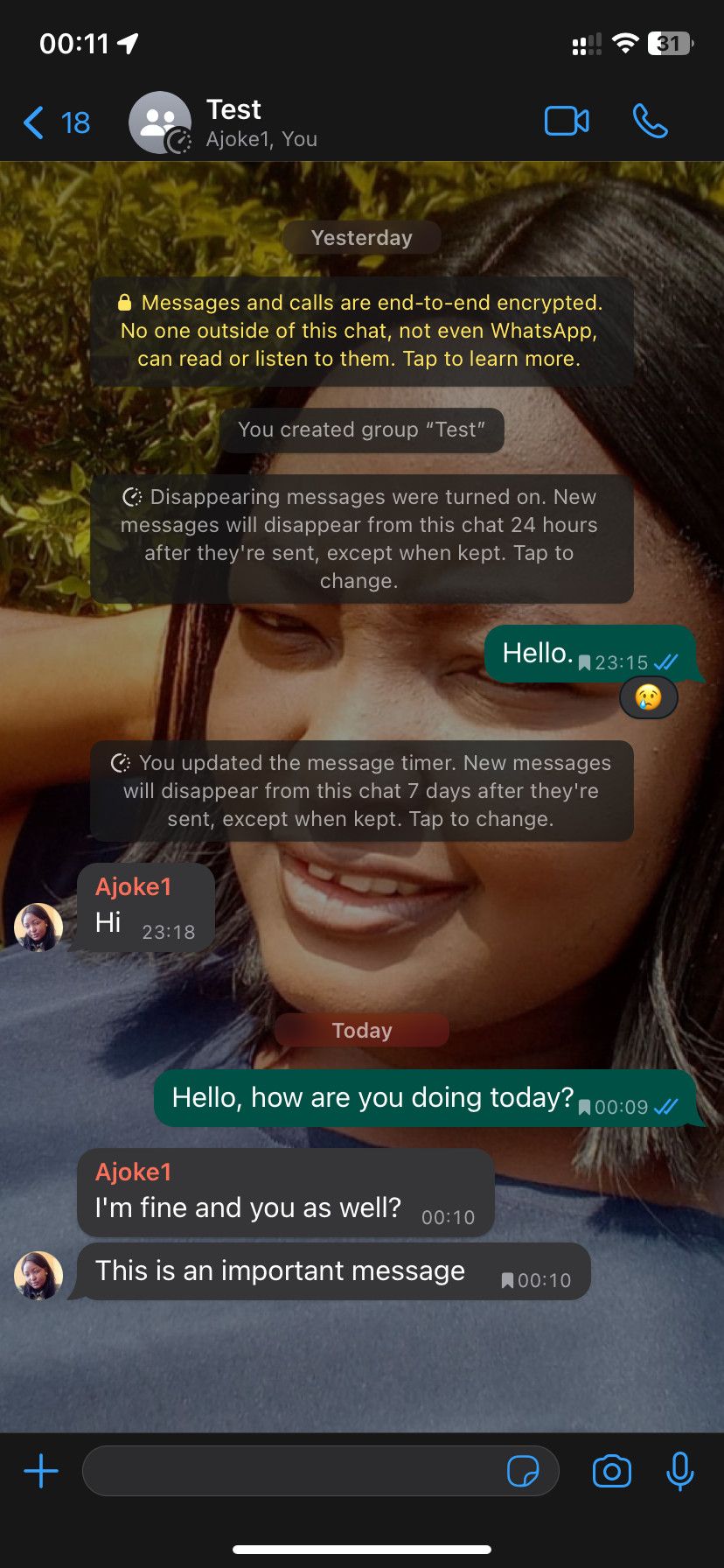 Kept messages WhatsApp