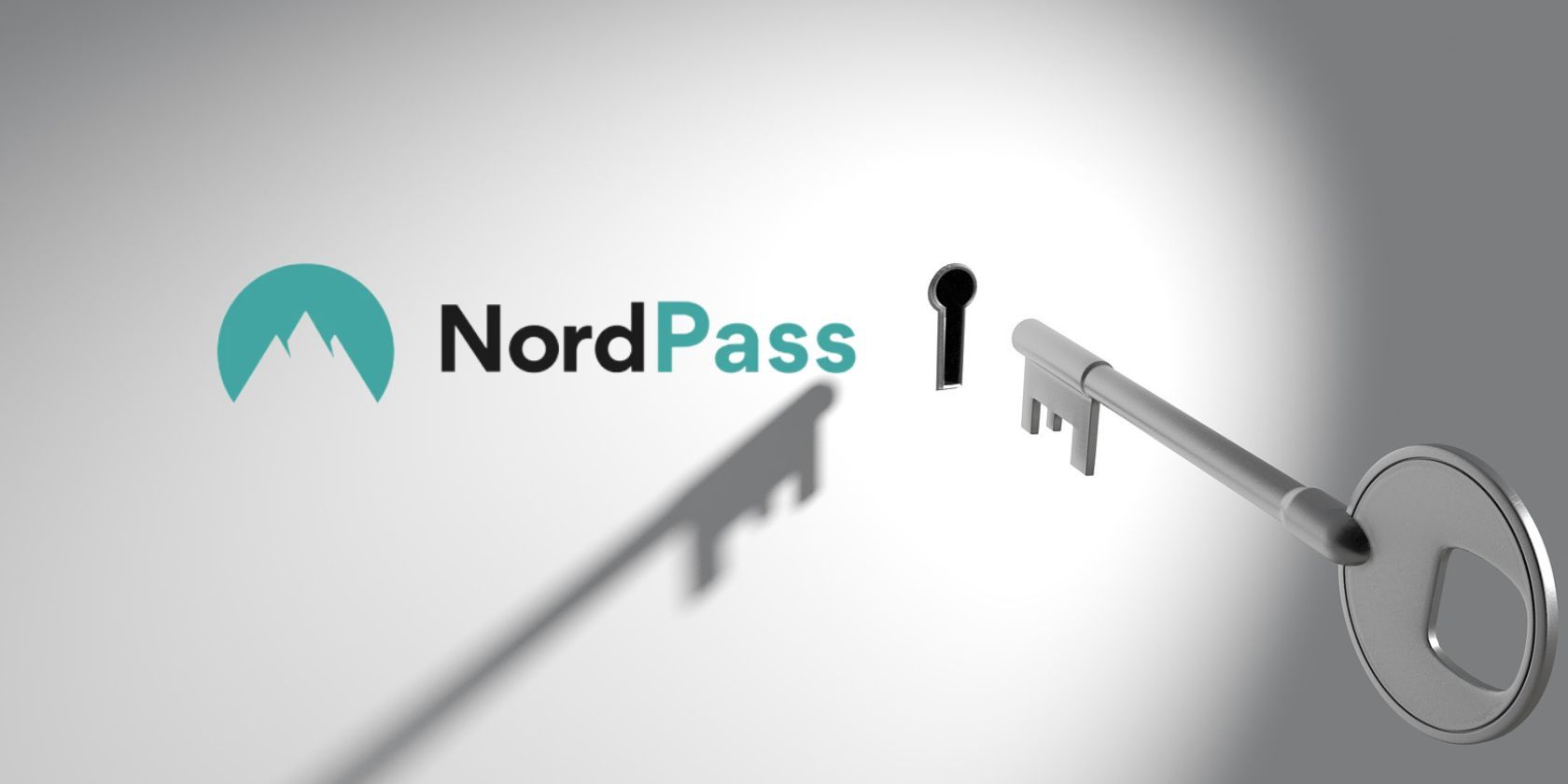 key going into keyhole next to nordpass logo