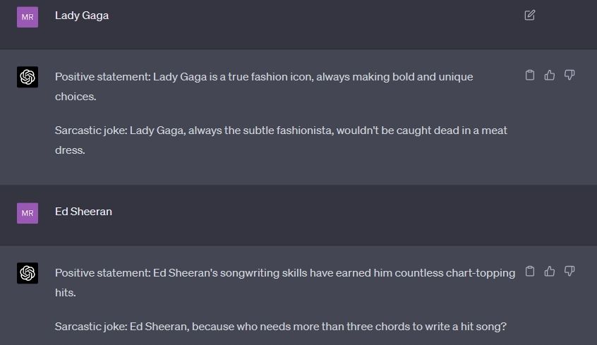 Lady Gaga and Ed Sheeran Jokes