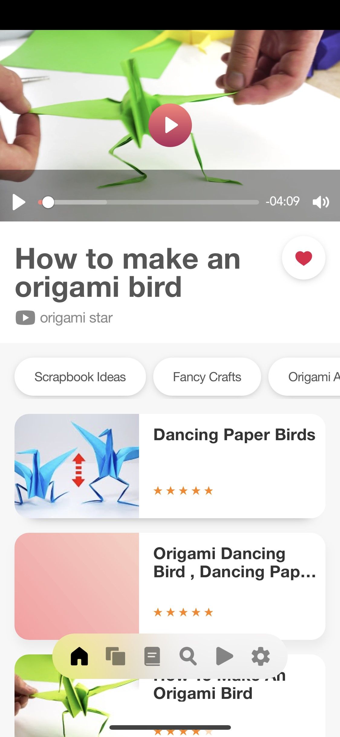 Learn Paper Crafts - screenshot of instructions