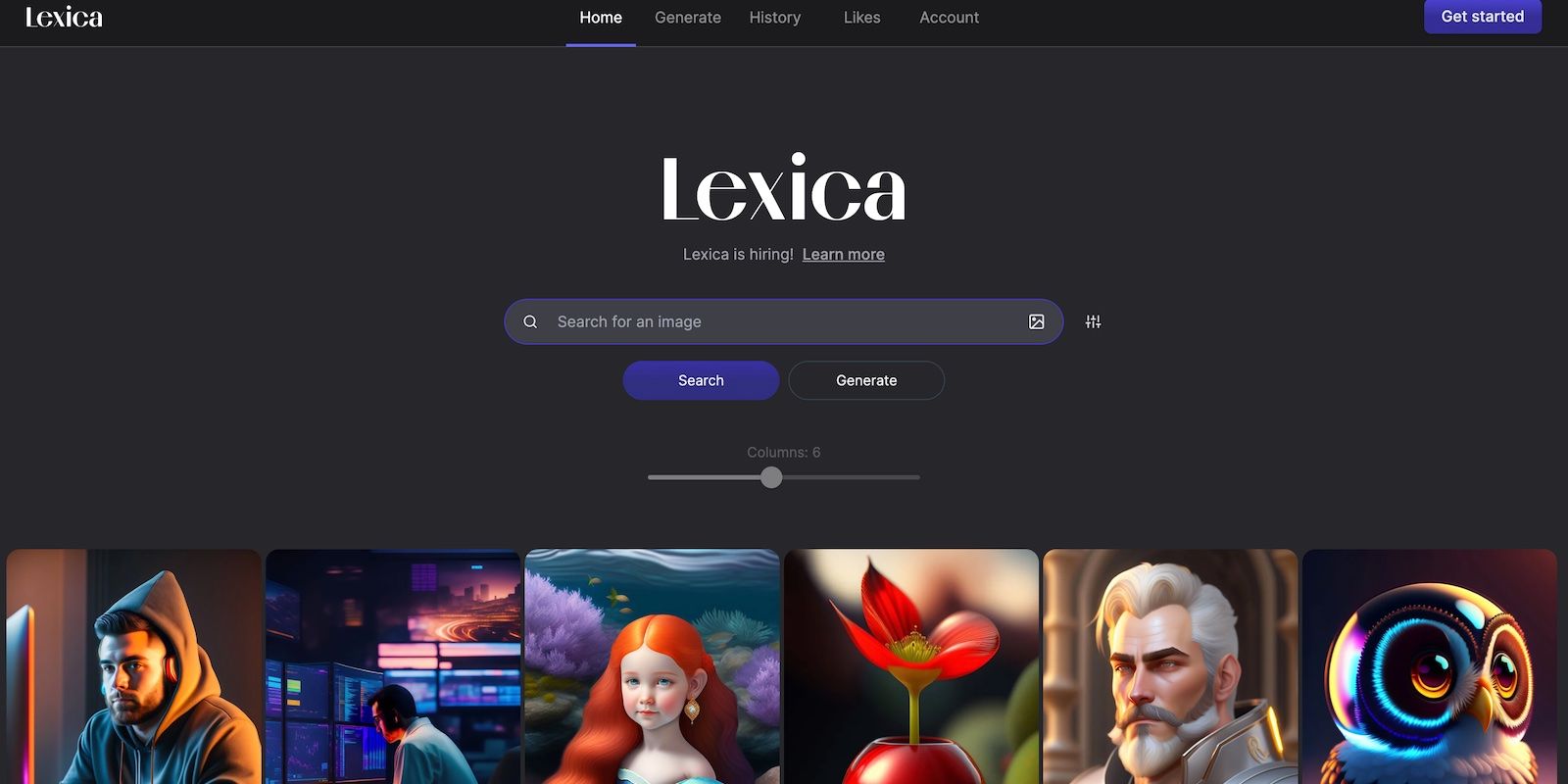 درخواست‌های هوش مصنوعی هنری را در سایت Lexica جستجو کنید