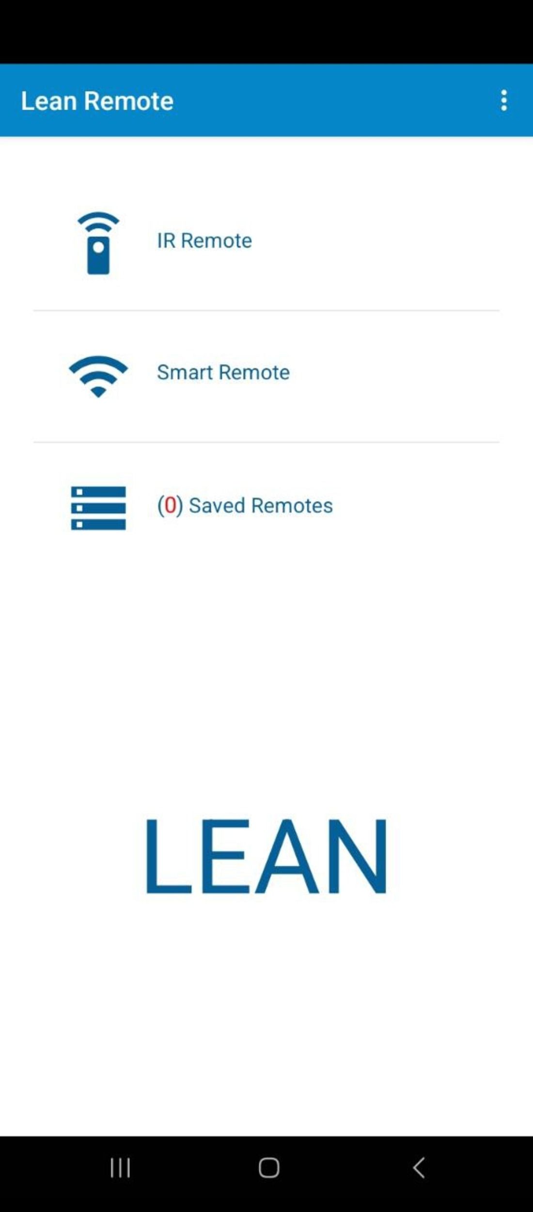 Lean remote app interface
