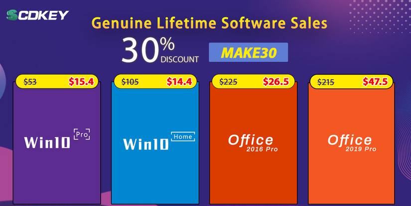 May Sale: Lifetime Licenses for Windows 10 for $15 and Office for Only $26!