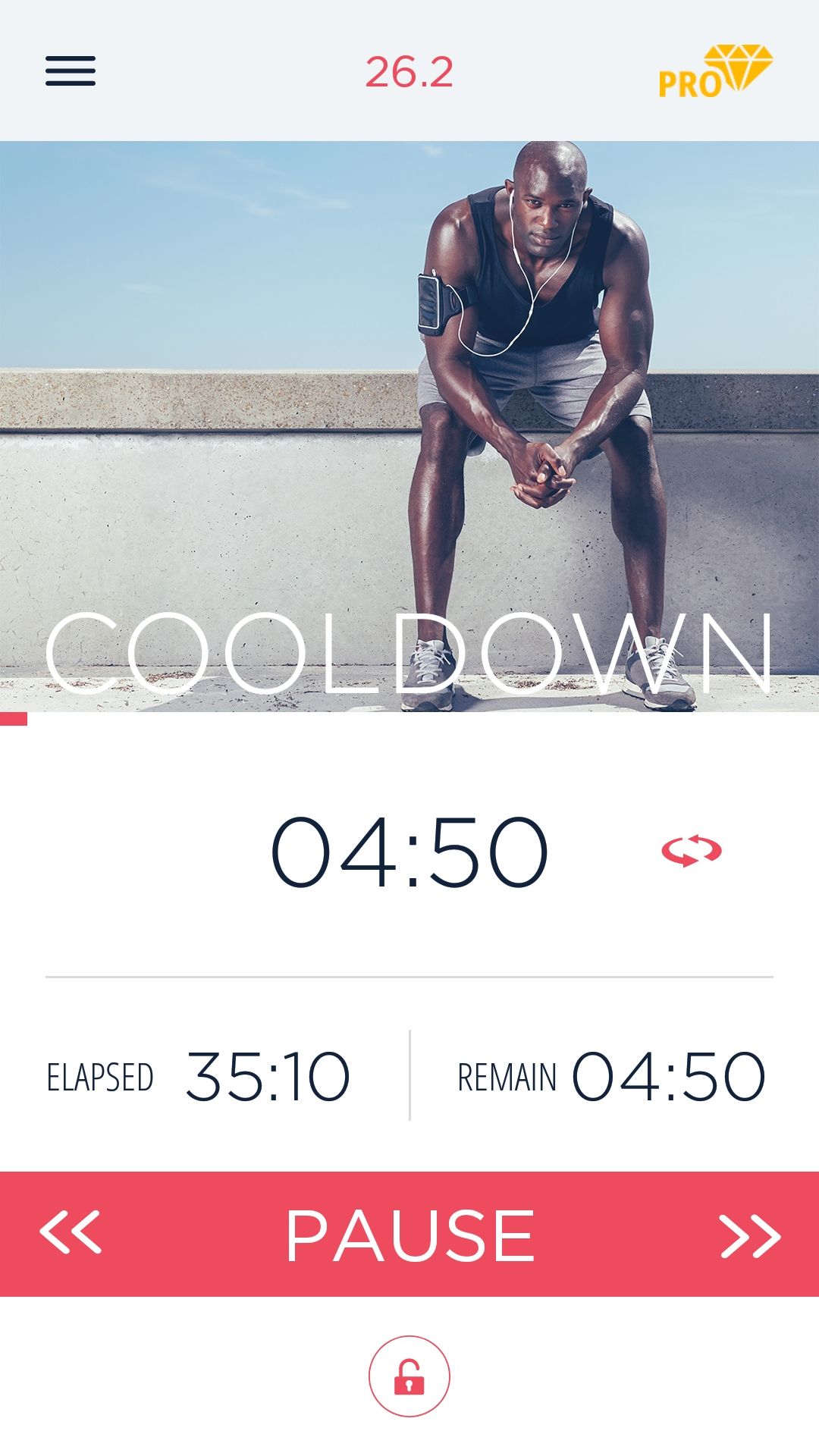 Marathon Trainer app cooldown