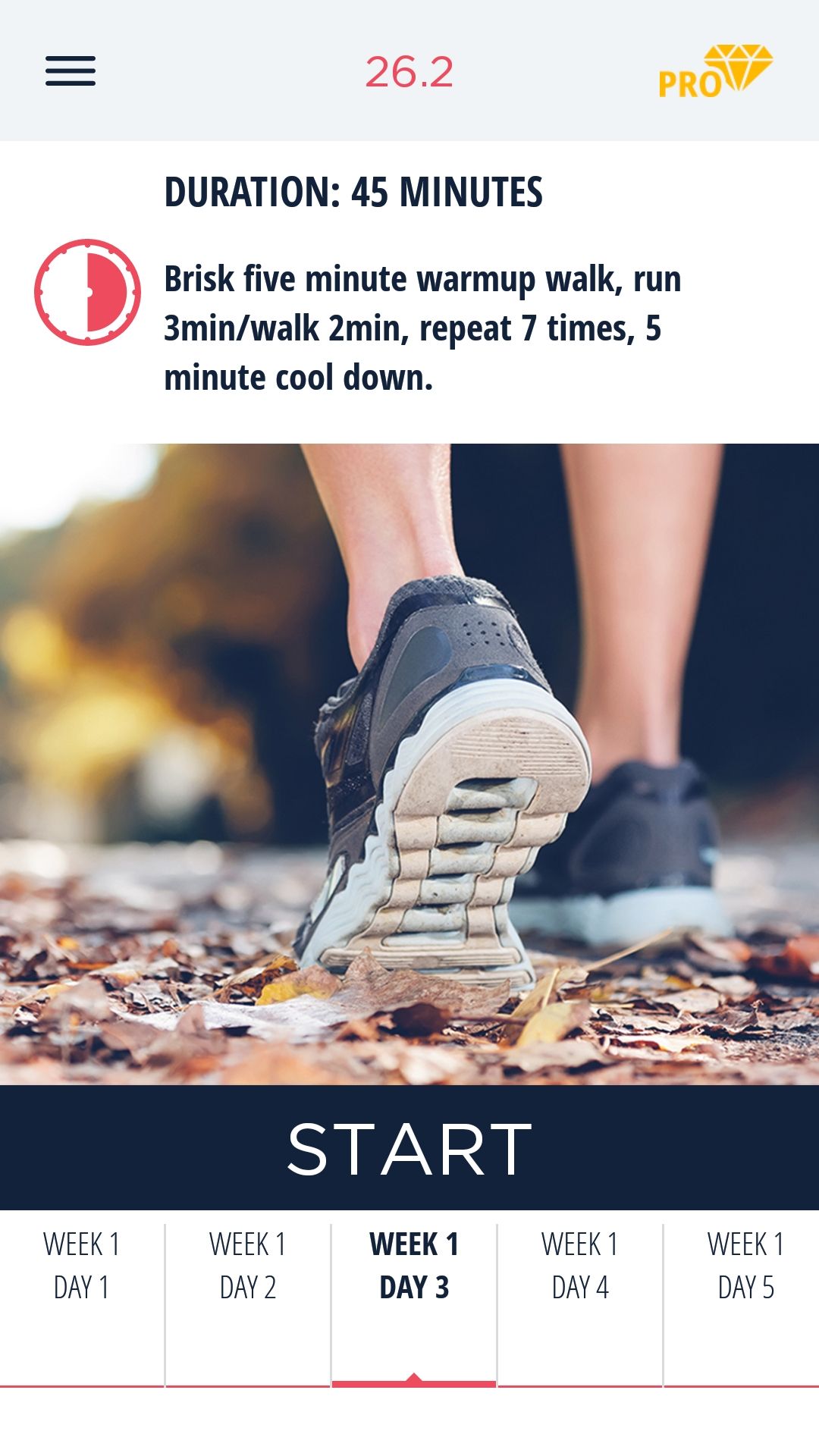 Marathon Trainer app running plan