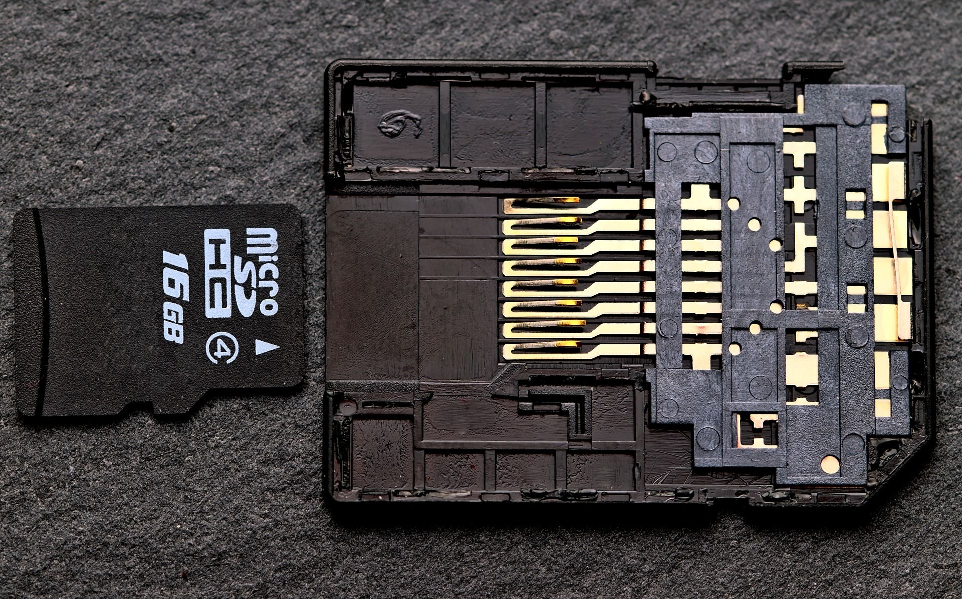 MicroSD card and adapter