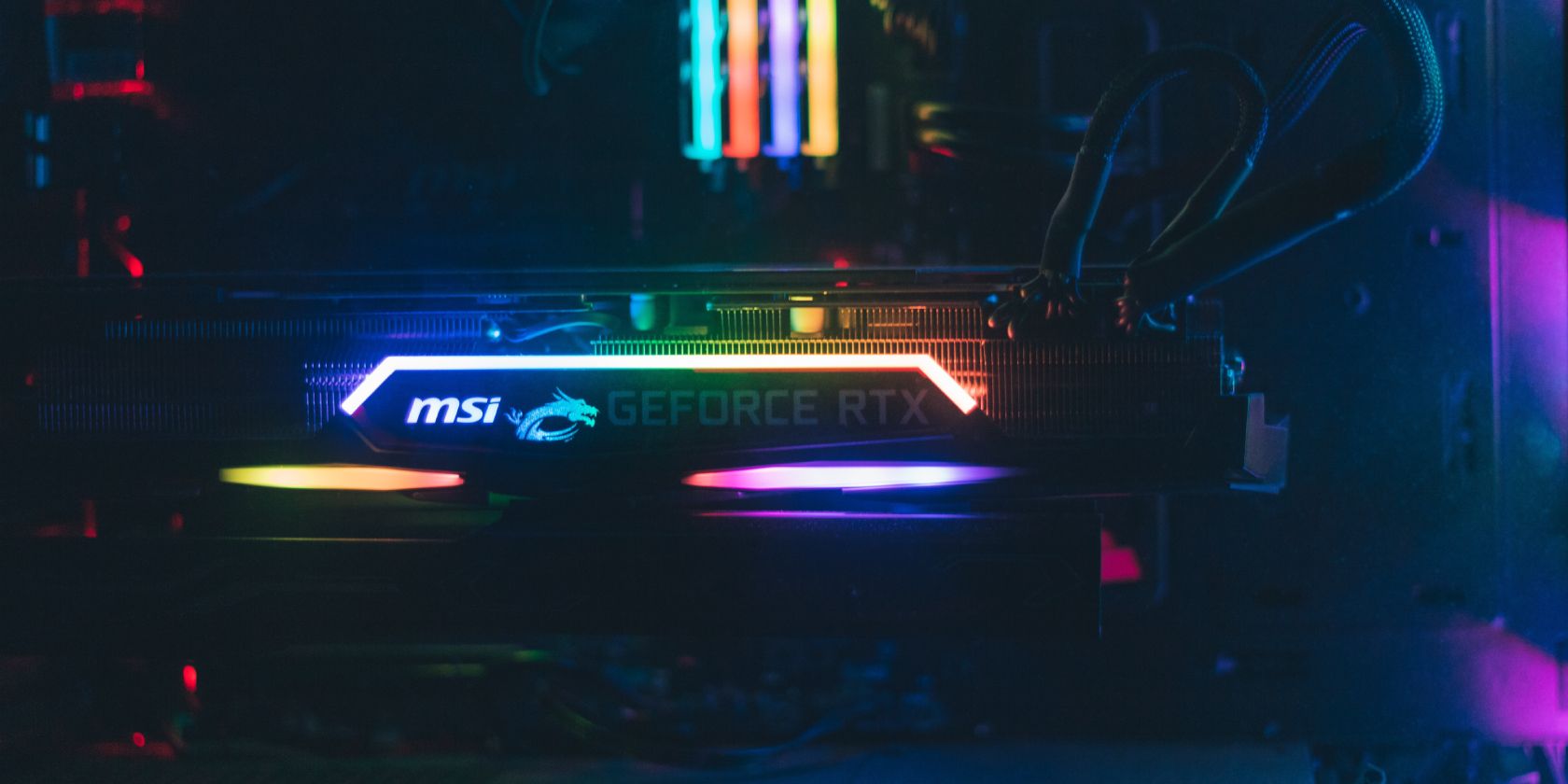 MSI GeForce RTX GPU installed in a PC