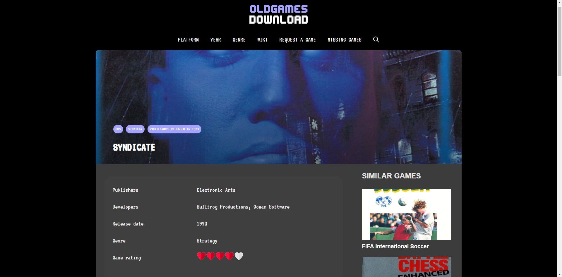 old games download syndicate game listing may 2023
