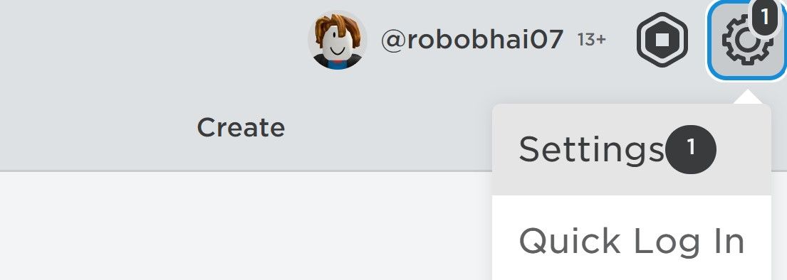 تنظیمات Roblox را از وب سایت Roblox باز کنید