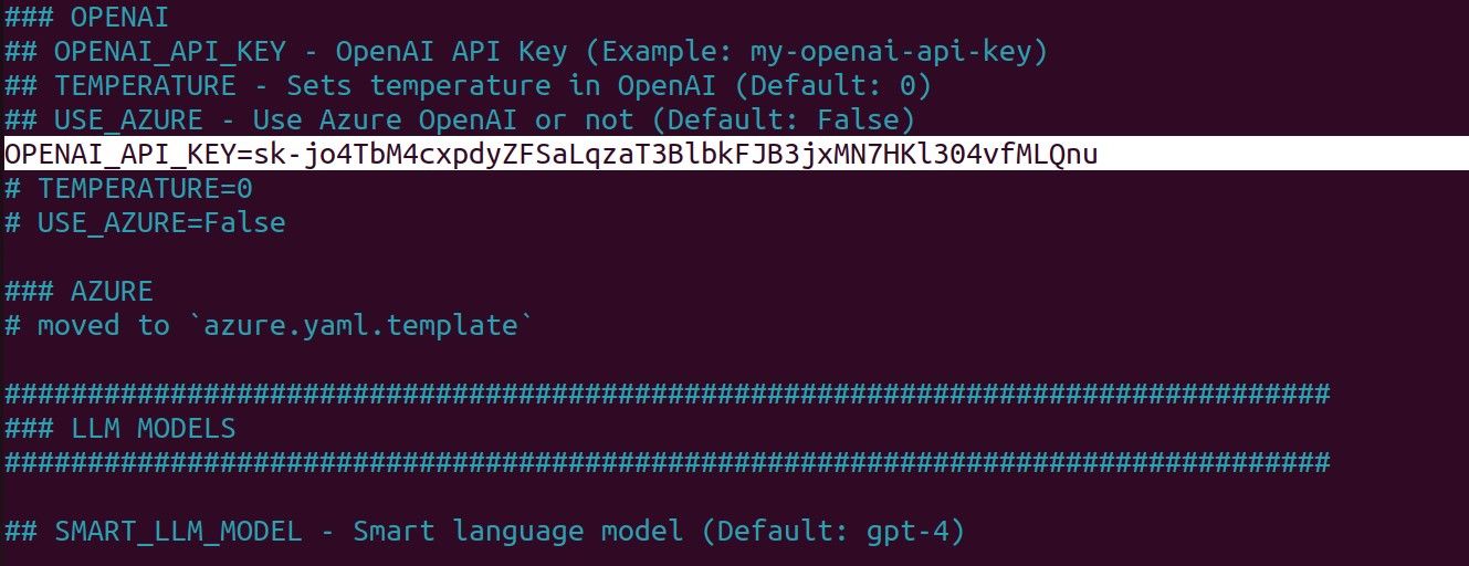Insert API key