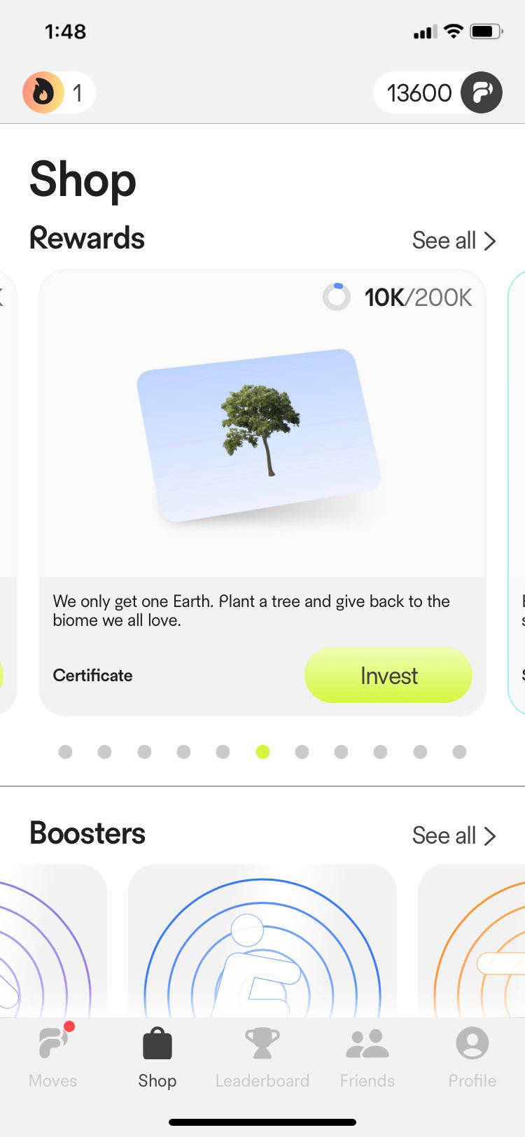Playfitt app tree reward