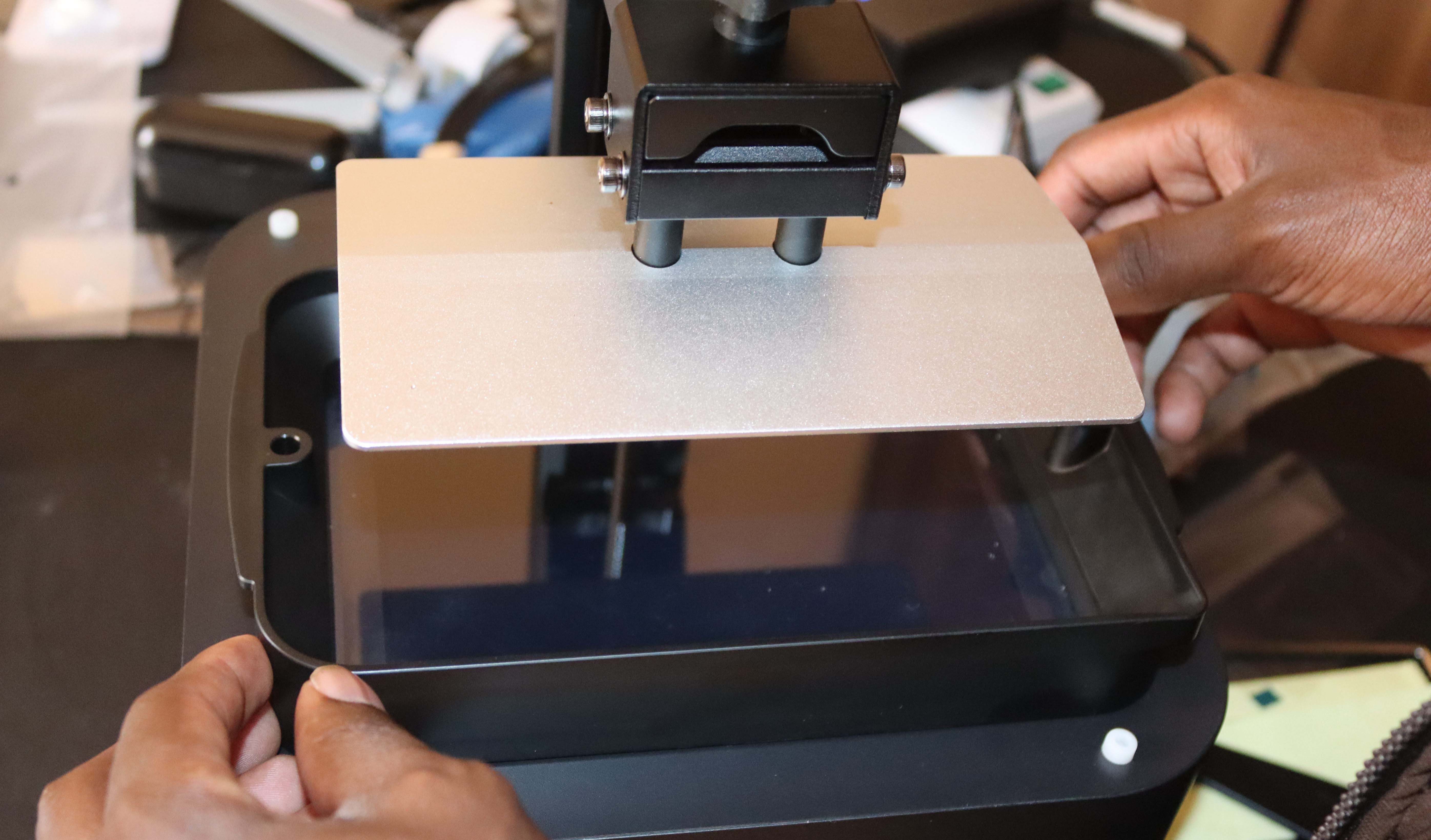 Preparing the resin machine for 3D printing
