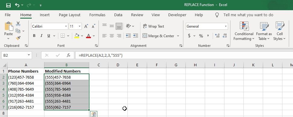 Comment utiliser la fonction REPLACE dans Excel