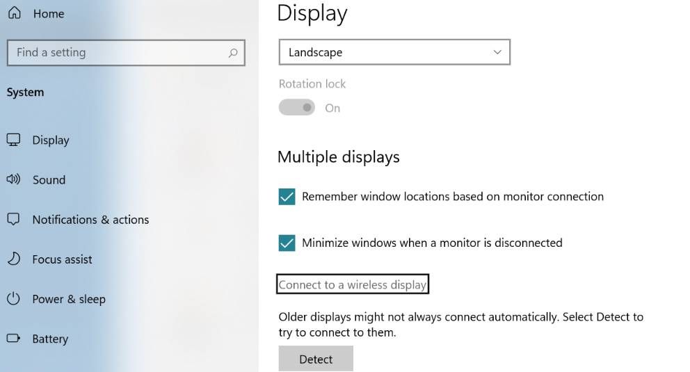 Screen Mirroring Feature