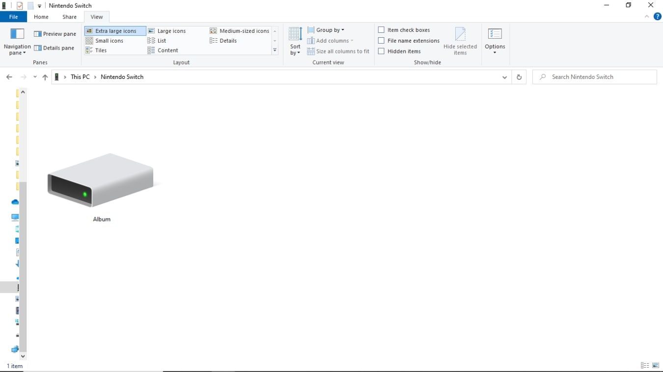 تصویری از پوشه Nintendo Switch Album برای عکسبرداری در لپ تاپ