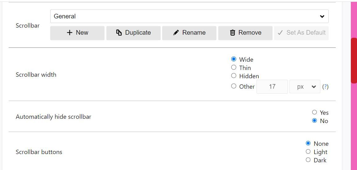 پسوند Custom Scrollbar