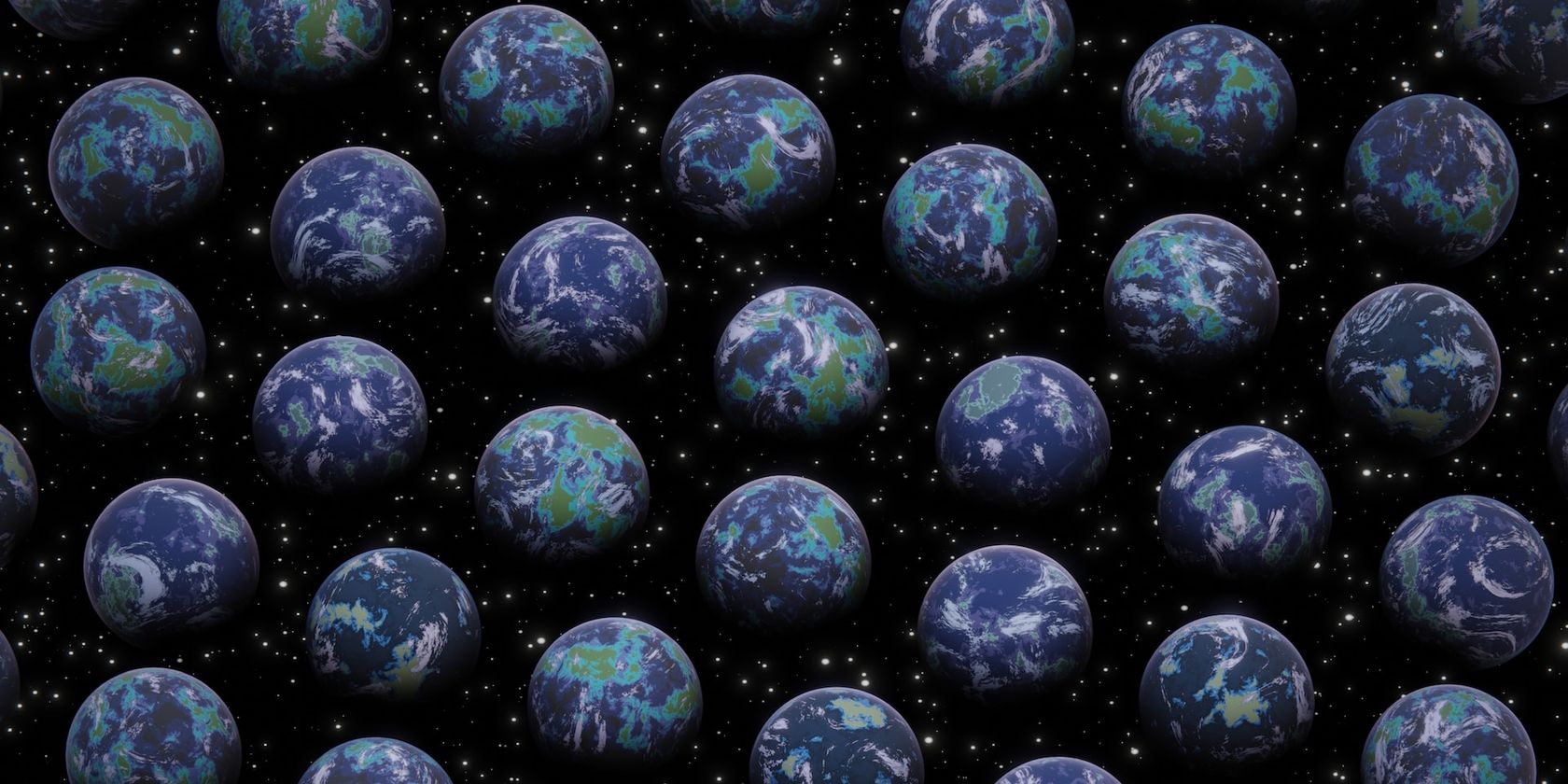 several earths in space
