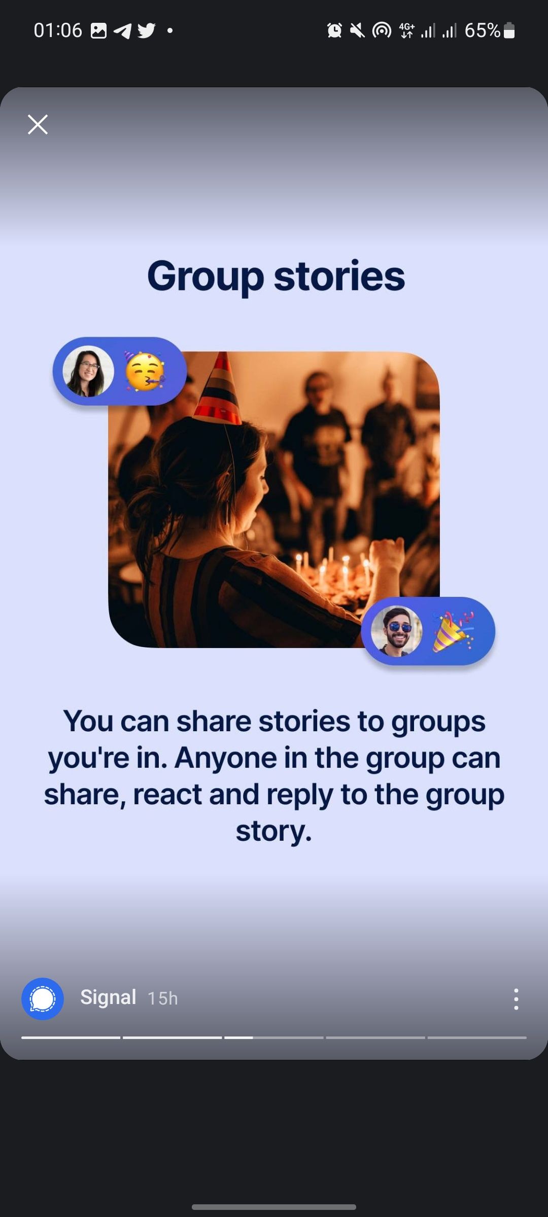 Signal group story