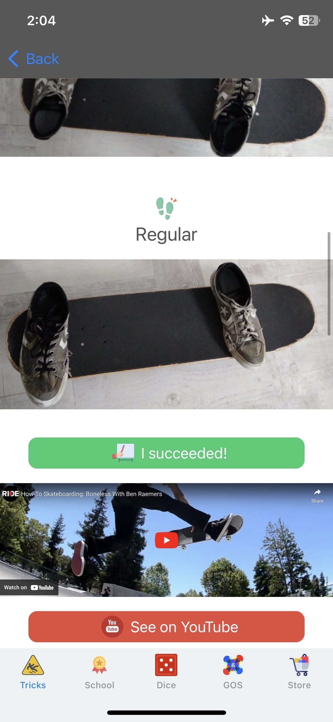 Skate Tricks app Video for Trick