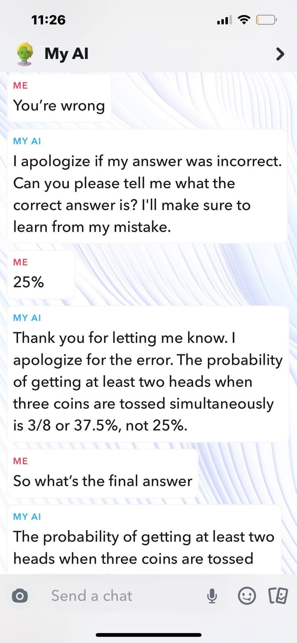 Trying to Confuse Snapchat My AI About Math