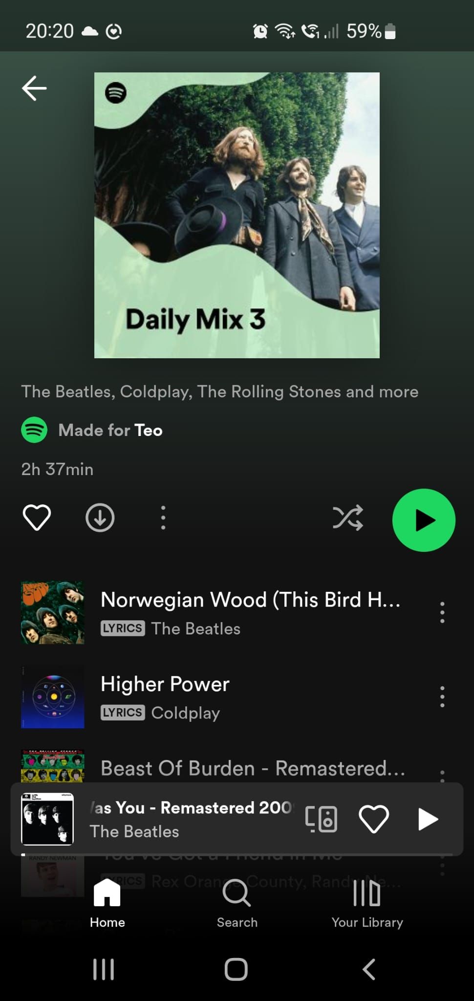 Copy a playlist on Spotify mobile