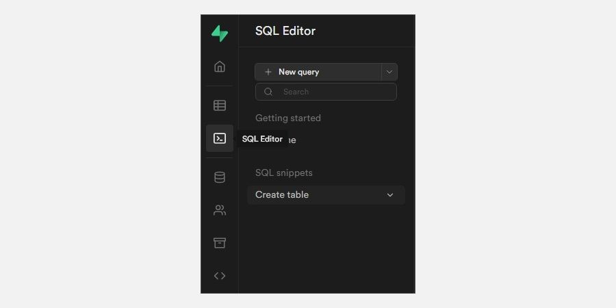 Editor Supabase SQL