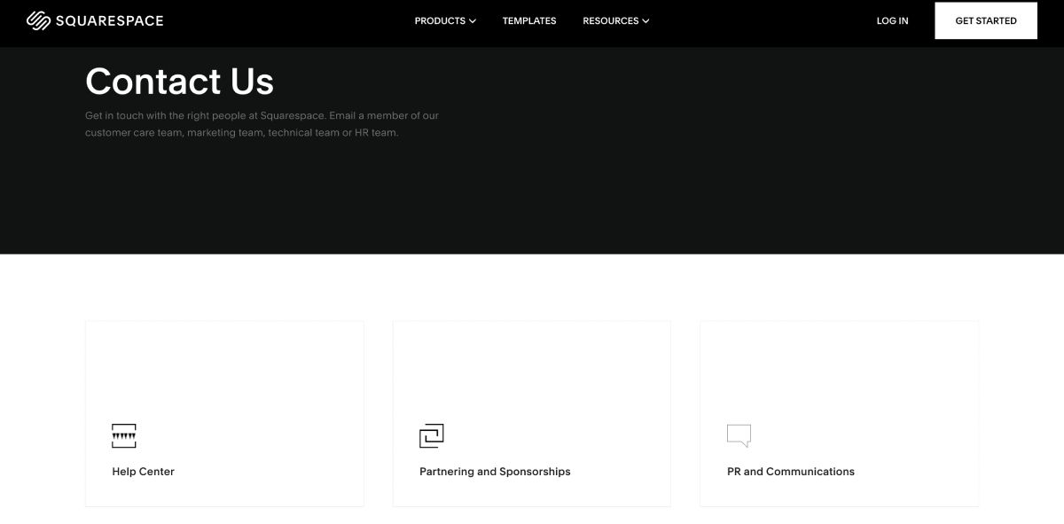 Squarespace'S Contact Us Options